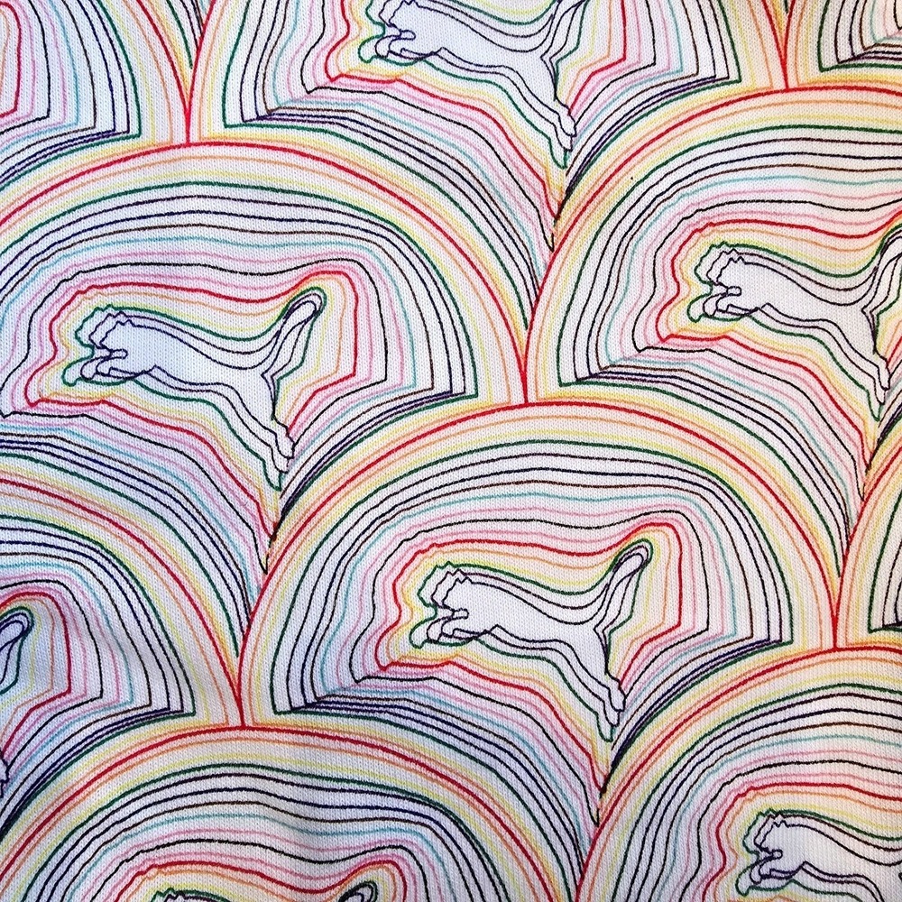 PUMA Pride Cat Print Shorts Mens Medium Womens Large Rainbow All Over Print AOP - Picture 6 of 10